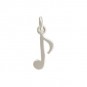 Sterling Silver Music Note Charm 17x5mm