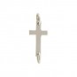 Sterling Silver Cross Charm Link 6x17mm