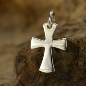 Sterling Silver Celtic Cross Charm 16x9mm