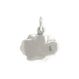 Sterling Silver Poppy Charm 15x12mm
