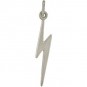 Sterling Silver Lightning Bolt Charm - Flat 25x3mm