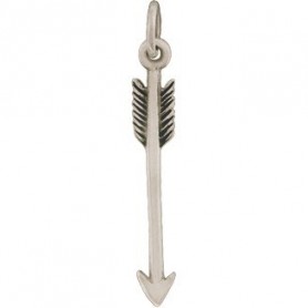  Sterling Silver Arrow Charm 27x4mm