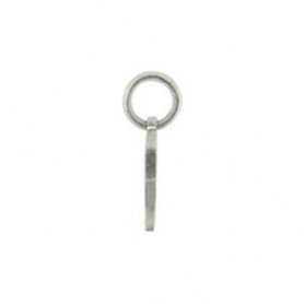 Sterling Silver Heart Charm with Paw Print 13x8mm