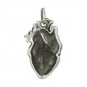 Sterling Silver Anatomical Heart Charm 21x10mm