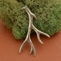 Sterling Silver Deer Antler Charm 43x21mm