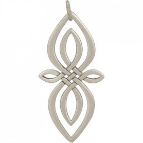 Sterling Silver Celtic Knot Charm - Infinity 35x16mm