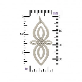 Sterling Silver Celtic Knot Charm - Infinity 35x16mm