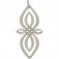 Sterling Silver Celtic Knot Charm - Infinity 35x16mm