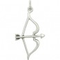 Sterling Silver Bow and Arrow Charm 20x2mm