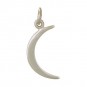 Sterling Silver Moon Charm 22x8mm