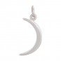 Sterling Silver Moon Charm 22x8mm