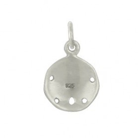 Sterling Silver Sand Dollar Charm 7x10mm