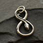 Sterling Silver Infinity Snake Charm 21x10mm