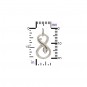 Sterling Silver Infinity Snake Charm 21x10mm