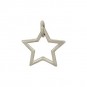 Sterling Silver Star Charm - Openwork 13x12mm