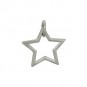 Sterling Silver Star Charm - Openwork 13x12mm