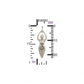 Sterling Silver Fertility Goddess Charm Moon Goddess Charm