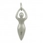 Sterling Silver Fertility Goddess Charm Moon Goddess Charm