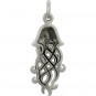 Sterling Silver Jellyfish Charm - Beach Charm 26x10mm