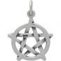 Sterling Silver Pentagram Charm 20x15mm
