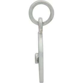 Sterling Silver Compass Charm with Geniune Diamond 16x10mm