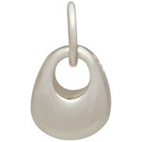  Sterling Silver Nugget Charm 13x7mm