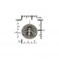  Sterling Silver Ancient Coin Charm - Bee 19x16mm