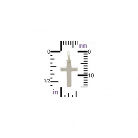 Sterling Silver Cross Charm 15x7mm