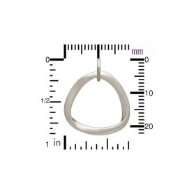  Sterling Silver Mobius Charm 23x19mm