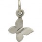 Sterling Silver Butterfly Charm - Tiny 12x10mm