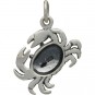 Sterling Silver Crab Charm Beach Charm 14x16mm