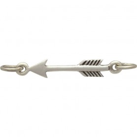 Sterling Silver Arrow Charm Link 7x22mm