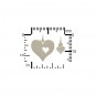 Sterling Silver Heart Charm with Heart Cutout and Heart Set