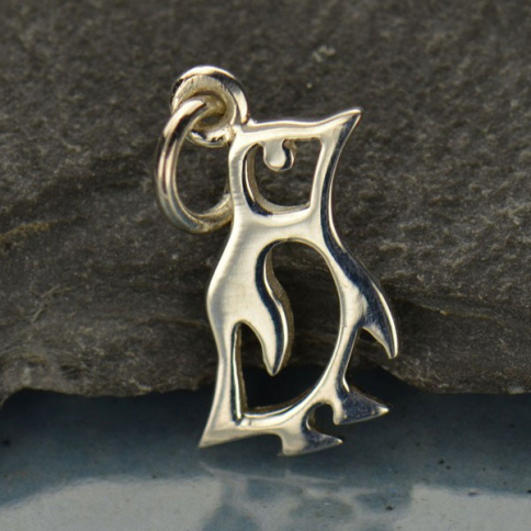 Sterling Silver Baby Penguin Charm 18x7mm