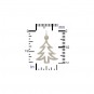 Sterling Silver Christmas Tree Charm - Flat 22x14mm