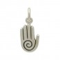 Sterling Silver Healing Hand Charm 17x7mm