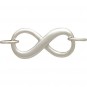 Sterling Silver Dimensional Infinity Pendant Festoon 12x19mm