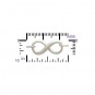  Sterling Silver Dimensional Infinity Pendant Festoon 12x19mm
