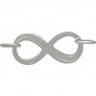  Sterling Silver Dimensional Infinity Pendant Festoon 12x19mm