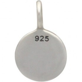 Sterling Silver Compass Rose Charm - Small 13x8mm