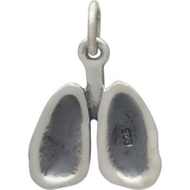Sterling Silver Lungs Charm 17x12mm