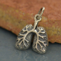 Sterling Silver Lungs Charm 17x12mm