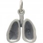 Sterling Silver Lungs Charm 17x12mm