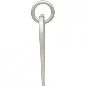 Sterling Silver Heart Charm with Two Heart Cutouts 17x15mm