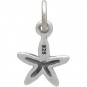 Sterling Silver Tiny Textured Starfish Charm 14x8mm