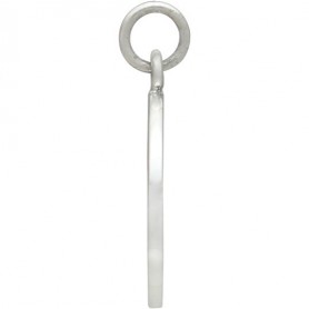 Sterling Silver Flower of Life Charm Sacred Geometry 22x15mm