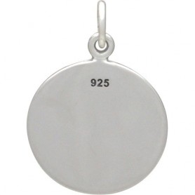 Sterling Silver Flower of Life Charm Sacred Geometry 22x15mm