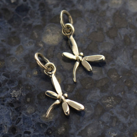 Sterling Silver Tiny Dragonfly Charm 17x9mm
