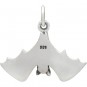  Sterling Silver Realistic Bat Charm 17x20mm