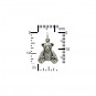 Sterling Silver 3D Teddy Bear Charm 19x12mm